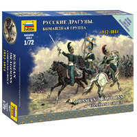ZVEZDA 6817 RUSSIAN DRAGOONS COMMAND GROUP 1812-1814 1:72 SNAP FIT PLASTIC MODEL FIGURES