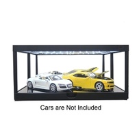 KC DISPLAY CASE KC7710MBK BLACK LED DISPLAY KIT WITH MIRRORED BACK AND BASE FOR 1/18 SCALE VEHICLES