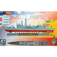 AFV CLUB SE70011 ADELAIDE CLASS GUIDED MISSILE FRIGATE WITH AUSTRALIAN DECALS 1/700 SCALE PLASTIC MODEL KIT
