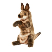 HANSA CREATION 4026 KANGAROO AND JOEY HAND PUPPET 29CM