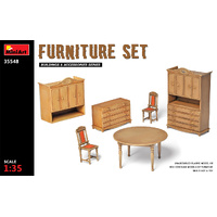 MINIART 35548 FURNITURE SET 6 PIECE 1/35 SCALE PLASTIC MODEL KIT