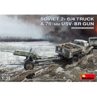 MINIART 35272 SOVIET 2T 6X4 TRUCK AND 76MM USV-BR GUN 1/35 SCALE PLASTIC MODEL KIT
