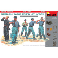 MINIART 35285 GERMAN TANK CREW AT WORK 5 FIGURINES AND TOOLS 1/35 SCALE PLASTIC MODEL KIT