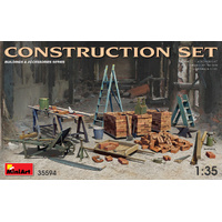 MINIART 35594 CONSTRUCTION SET WOODEN MANUAL TOOLS 1/35 SCALE PLASTIC MODEL KIT