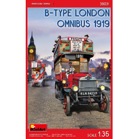 MINIART 38031 B-TYPE LONDON OMNIBUS 1919 OPEN DOUBLE DECKER 1/35 SCALE PLASTIC MODEL KIT