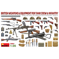MINIART 35361 BRITISH WEAPONS AND EQUIPMENT FOR TANK CREW AND INFANTRY 1/35 SCALE PLASTIC MODEL KIT
