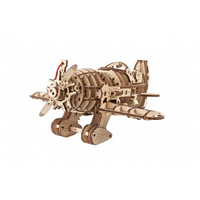 UGEARS 70183 MECHANICAL MODEL MAD HORNET AIRPLANE 354 PIECE WOODEN PUZZLE