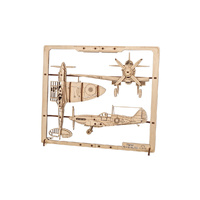 UGEARS 70196 MECHANICAL MODEL FIGHTER AIRCRAFT 2.5D 47 PIECE WOODEN PUZZLE