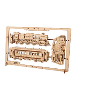 UGEARS 7027 MECHANICAL MODEL STEAM EXPRESS 2.5D 79 PIECE WOODEN PUZZLE