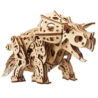 UGEARS 70211 MECHANICAL MODEL TRICERATOPS 400 PIECE WOODEN PUZZLE