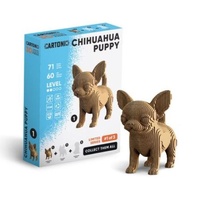 CARTONIC 3D CARBOARD SCULPTURE PUZZLE - LIMITED SERIES 1 OF 3 CHIHUAHUA PUPPY 71PC