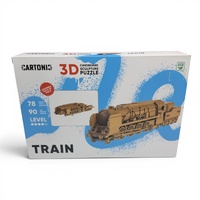 CARTONIC 3D CARBOARD SCULPTURE PUZZLE - TRAIN 78PC