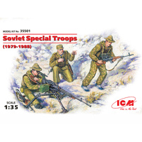 ICM 35501 SOVIET SPECIAL TROOPS 1979-1988 THREE FIGURE SET 1/35 SCALE PLASTIC MODEL KIT FIGURINES