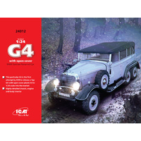 ICM 24012 TYPE G4 SOFT TOP GERMAN PERSONNEL CAR 1/24 SCALE PLASTIC MODEL KIT