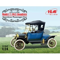 ICM 24001 MODEL T 1913 ROADSTER AMERICAN PASSENGER CAR 1/24 SCALE PLASTIC MODEL KIT