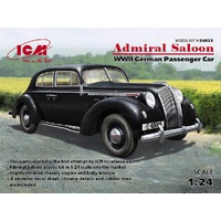 ICM 24023 ADMIRAL SALOON GERMAN PASSENGER CAR 1/24 SCALE PLASTIC MODEL KIT