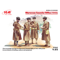 ICM 35565 MOROCCAN GOUMIER RIFLES 1943 FOUR FIGURES 1/35 SCALE PLASTIC MODEL KIT FIGURINES