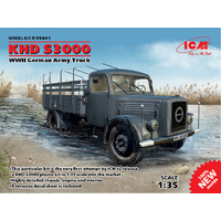 ICM 35451 GERMAN KHD S3000 WWII 3T ARMY TRUCK 1/35 SCALE PLASTIC MODEL KIT