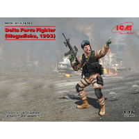ICM 16103 DELTA FORCE FIGHTER MOGADISHU 1993 1/16 SCALE PLASTIC MODEL KIT FIGURINE