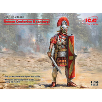 ICM 16302 ROMAN CENTURION 1ST CENTURY FIGURE 1/16 SCALE PLASTIC MODEL KIT FIGURINE