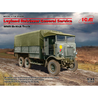 ICM 35600 BRITISH WWII LEYLAND RETREIVER GENERAL SERVICE TRUCK WITH CANVAS TOP 1/35 SCALE PLASTIC MODEL KIT