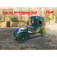 ICM 35658 TYPE AG 1910 LONDON TAXI CAB 1/35 SCALE PLASTIC MODEL KIT