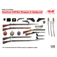 ICM 35022 AMERICAN CIVIL WAR WEAPONS AND EQUIPMENT SET 1/35 SCALE PLASTIC MODEL KIT