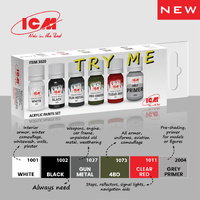 ICM 3020 TRY ME SET ACRYLIC PAINT SET 5 X 12ML PAINT 1 X 17ML PRIMER