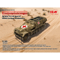ICM 35113 SD.KFZ.251/8 AUSF.A KRANKENPANZERWAGEN AMBULANCE 1/35 SCALE PLASTIC MODEL KIT