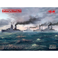 ICM S.021 GERMAN WWI KAISERS STEEL FIST FOUR DREADNOUGHTS OF THE 3RD SQUADRON OF HOCHSEEFLOTTE 1/700 SCALE PLASTIC MODEL KIT
