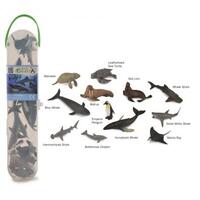 COLLECTA MARINE SEA AND POLAR ANIMALS GIFT SET 12 PIECES PER TUBE