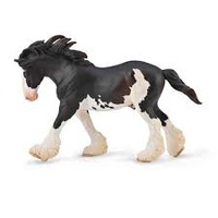 COLLECTA CO88981 CLYDESDALE STALLION BLACK SABINO FIGURINE