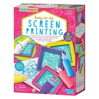 4M KIDZMAKER EASY-TO-DO SCREEN PRINTING INCLUDES 6 FUN SAFARI ANIMAL DESIGNS
