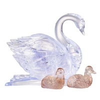 CRYSTAL PUZZLE 90186 SWAN AND BABIES 34PC 3D JIGSAW PUZZLE