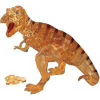 CRYSTAL PUZZLE 90272 BROWN T-REX 49PC 3D JIGSAW PUZZLE WITH STICKER