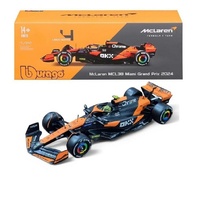 BURAGO 18-28033N 1/24 MIAMI GRAND PRIX 2024 F-1 MCLAREN MCL38 #4 LANDO NORRIS COLLECTOR VEHICLE IN DISPLAY BOX