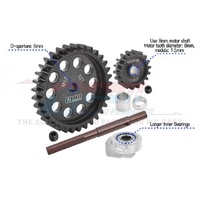 GPM TXM1833TS-BK XMAXX 40CR CARBON STEEL M1.5 SPUR GEAR 33T & MOTOR GEAR 18T BLACK