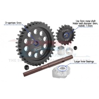 GPM TXM1935TS-BK XMAXX 40CR CARBON STEEL M1.5 SPUR GEAR 35T & MOTOR GEAR 19T BLACK