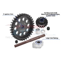GPM XRT2033TS-BK 1/6 4WD XRT 8S 4140 40CR CARBON STEEL M1.5 SPUR GEAR 33T & MOTOR GEAR 20T BLACK