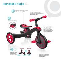 GLOBBER EXPLORER TRIKE 2 IN 1 - TRAINING TRIKE AND BALANCE BIKE - RED