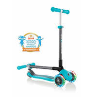 GLOBBER PRIMO 121MM ADJUSTABLE FOLDABLE LIGHTS SCOOTER - TEAL