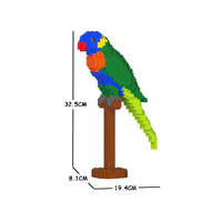 JEKCA RAINBOW LORIKEET 01S BUILDING BLOCKS FOR KIDULTS 760PC