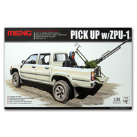 MENG VS-001 PICKUP WITH ZPU-1 HEAVY MACHINE GUN AND FIGURE 1/35 SCALE PLASTIC MODEL KIT