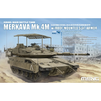 MENG TS-056 ISRAEL MAIN BATTLE TANK MERKAVA MK.4M WITH ROOF MOUNTED SLAT ARMOUR 1/35 SCALE PLASTIC MODEL KIT