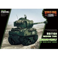 MENG WWT-008 WORLD WAR TOONS SHERMAN FIREFLY BRITISH MEDIUM TANK SMALL SCALE PLASTIC MODEL KIT