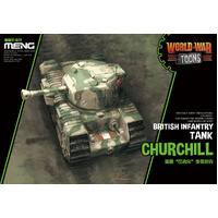 MENG WWT-017 WORLD WAR TOONS CHURCHILL BRITISH INFANTRY TANK SMALL SCALE PLASTIC MODEL KIT