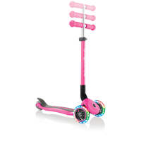 GLOBBER PRIMO 121MM ADJUSTABLE FOLDABLE LIGHTS SCOOTER NEON PINK