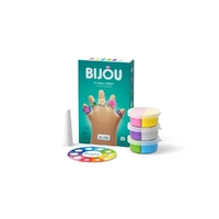 TOMY HEY CLAY FLOWER RINGS CREATION SET AIR-DRY CLAY SET INCLUDES 3 CANS AND RING CONE AND RING SIZER