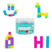 KOMARC GAMES STICKIKUBES NEON BRIGHTS TUB FIDGET TOY
