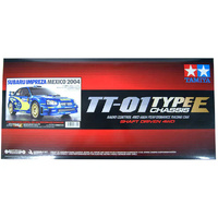 TAMIYA 47372-60A TT-01 TYPE-E CHASSIS SUBARU IMPREZA MEXICO 2004 SHAFT DRIVEN 4WD 1/10 SCALE RADIO CONTROL 4WD HIGH PERFORMANCE ON ROAD RACING CAR